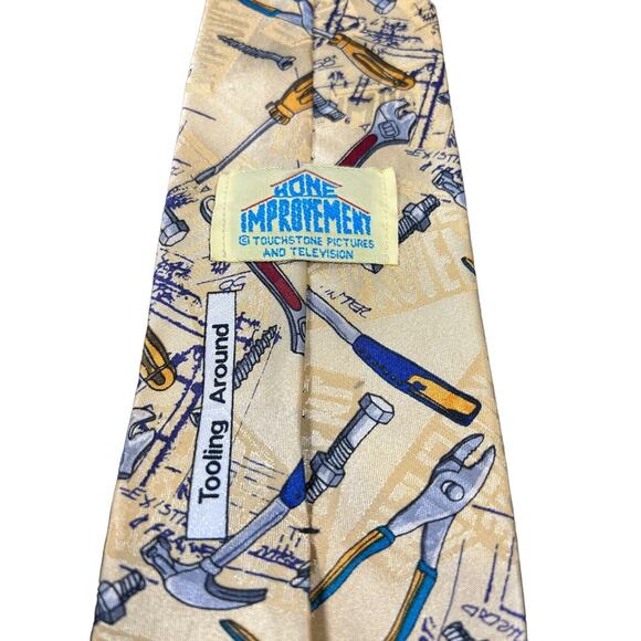 Home Improvement Tool Time Tie Black Tim Allen Tooling Around Tools Touchstone - Picture 6 of 7